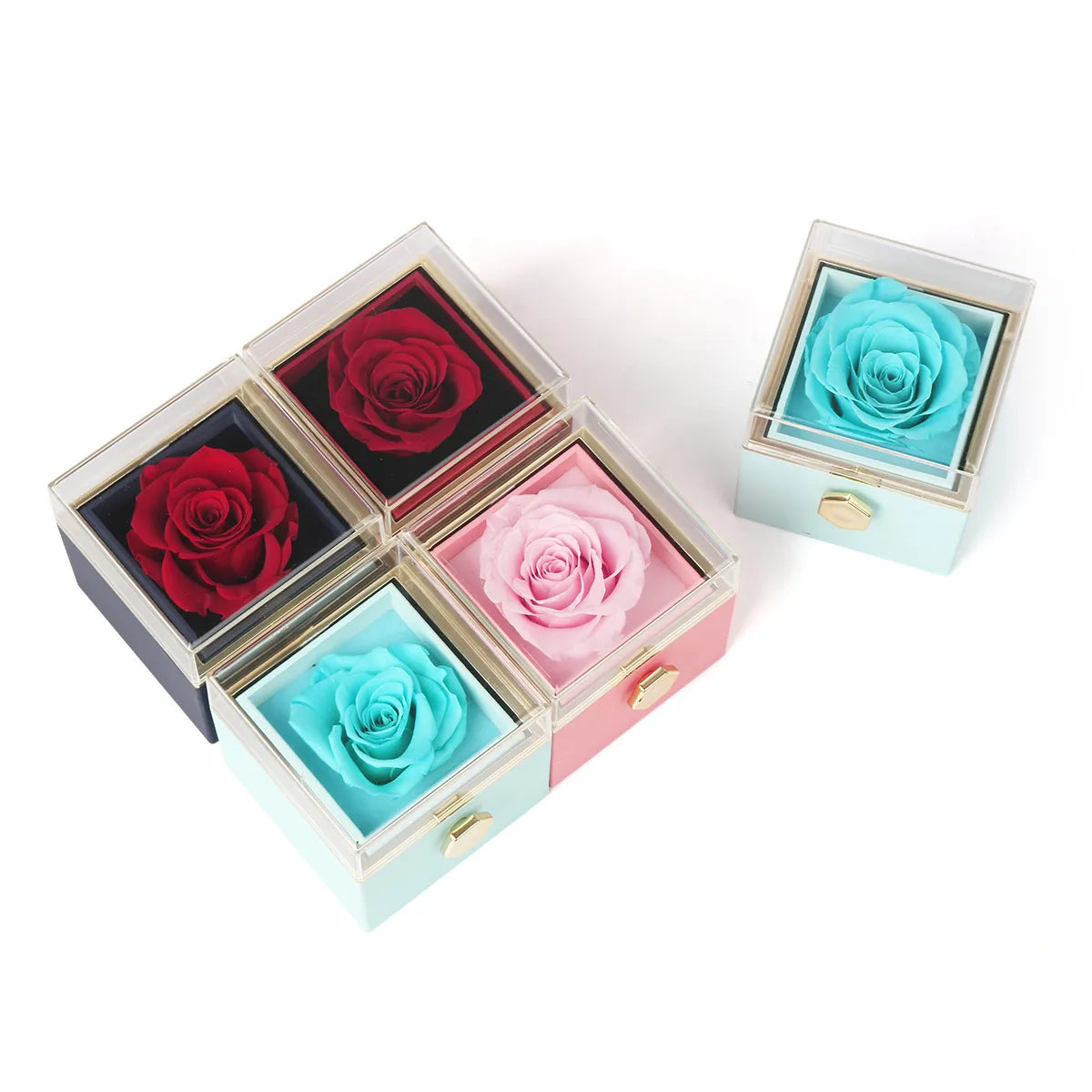 CAIXA ROSA ETERNA - C/ COLAR PERSONALIZADO