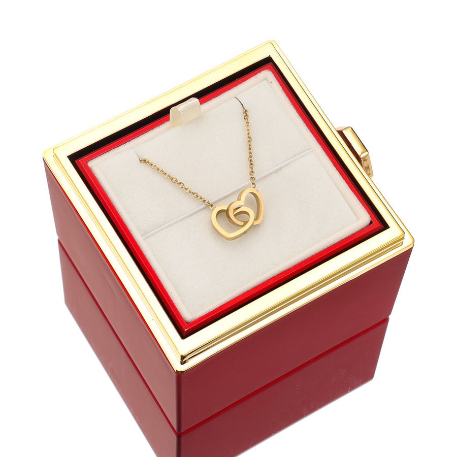 CAIXA ROSA ETERNA - C/ COLAR PERSONALIZADO