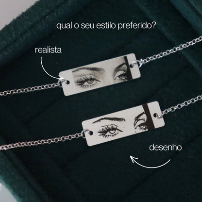 Colar Personalizado - Conexão Eterna + Pulseira de Brinde